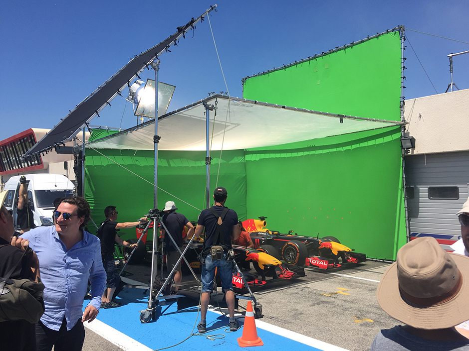 AT&T Business x Red Bull Racing 'Speed & Precision' Behind the scenes: green screen at Circuit Paul Ricard